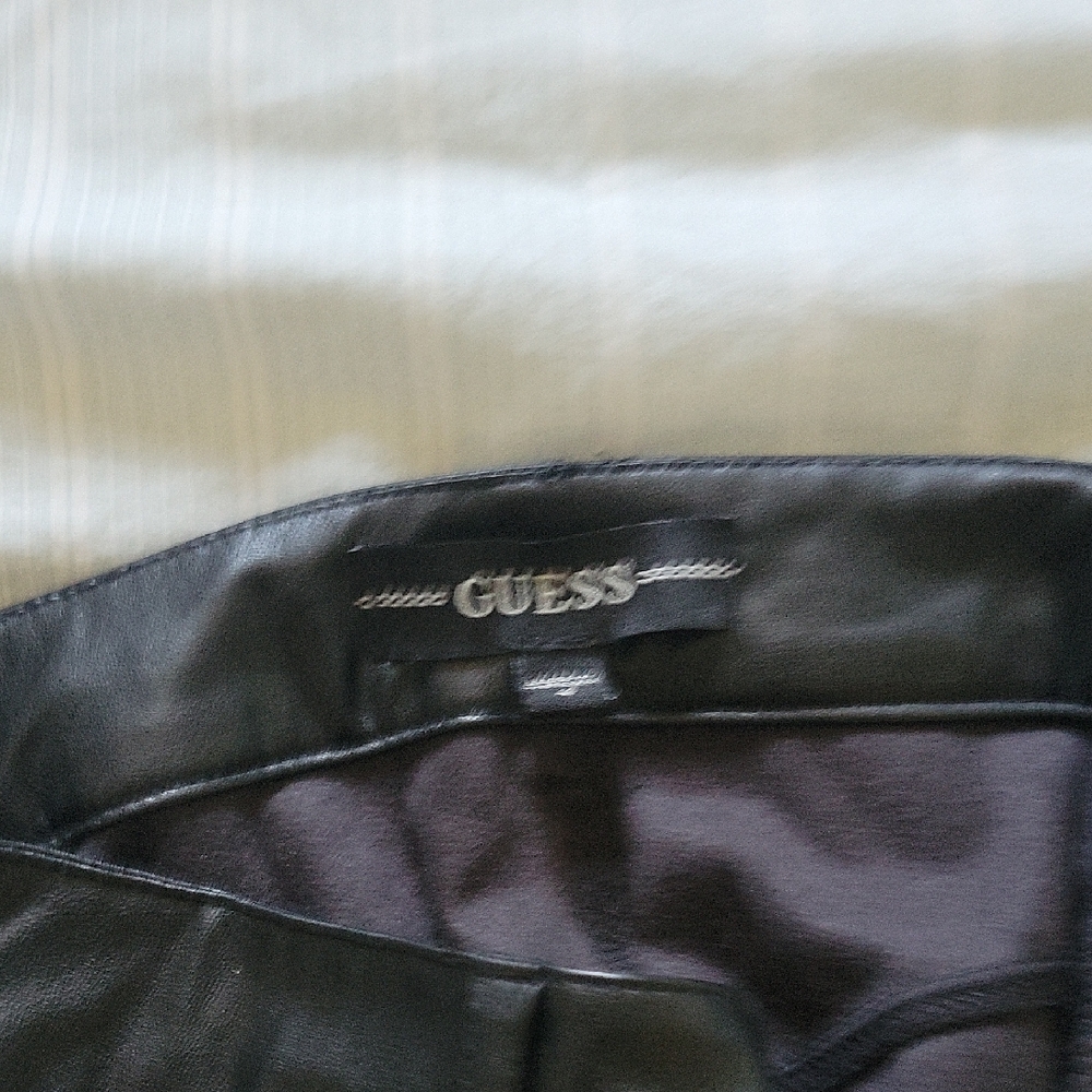 GUESS Black Pleather Pants